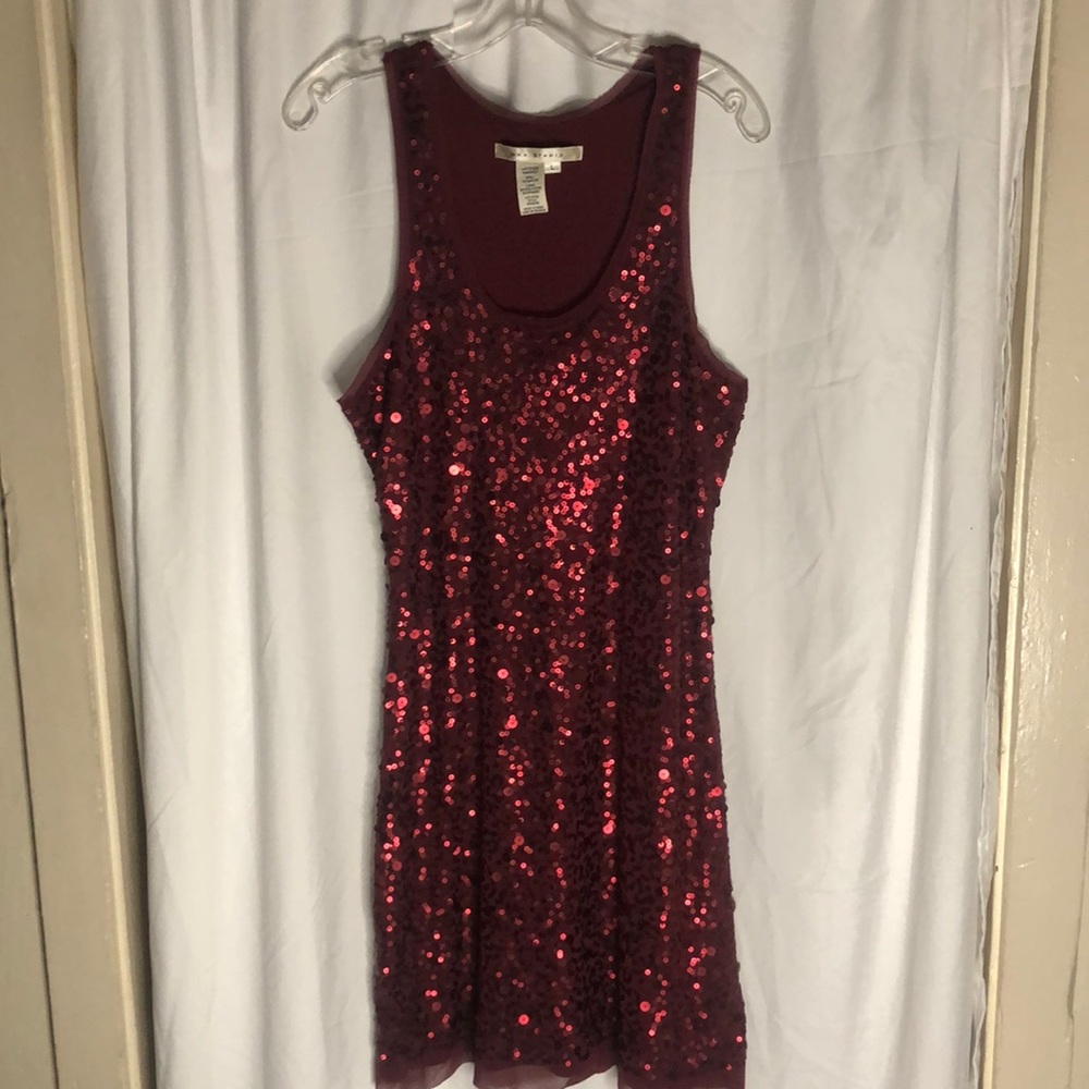 Max Studio Sleeveless Tank Sequined Dress